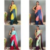 LC 100  Soft Chinon Plain 1 Minute Readymade Saree Suppliers In India